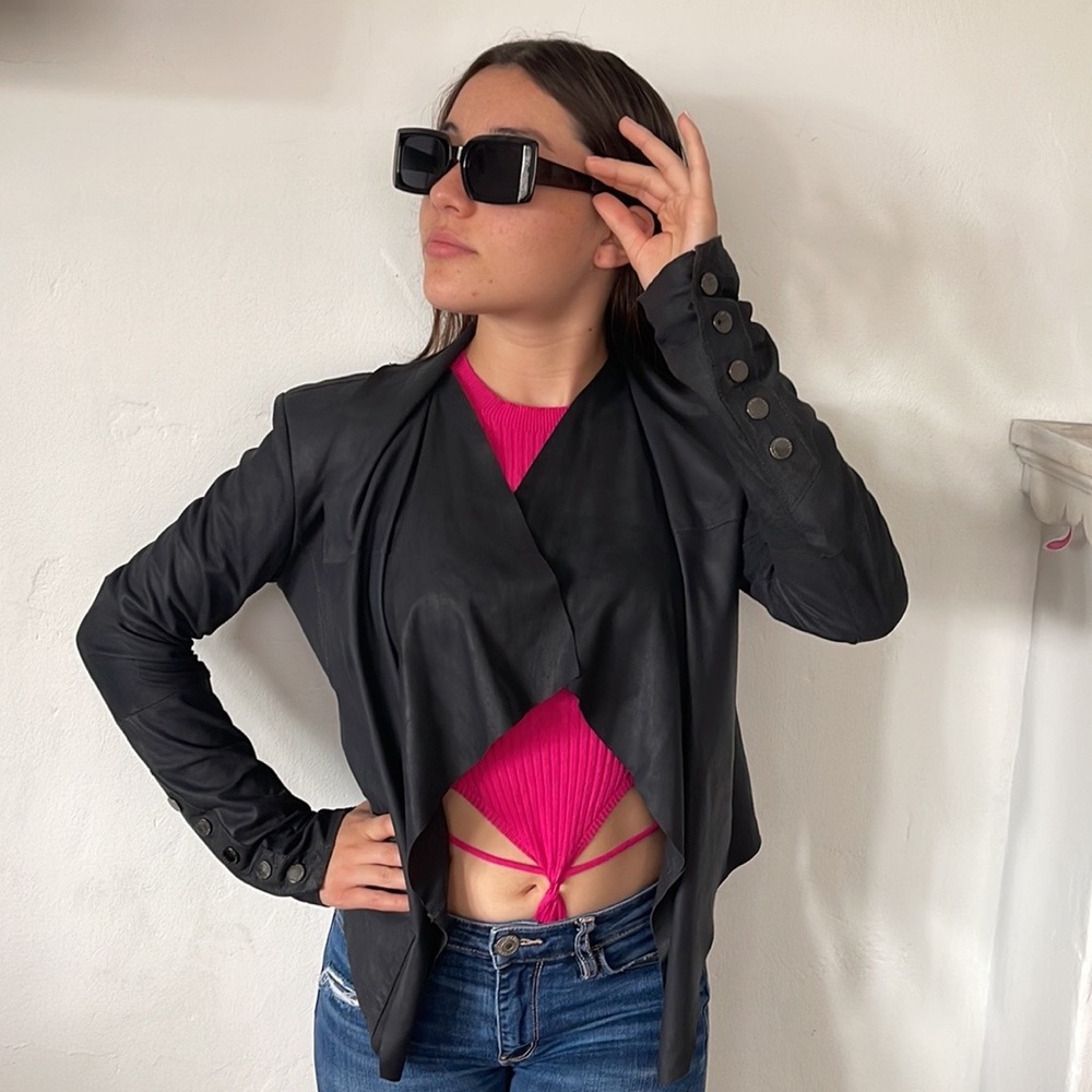 BOD & CHRISTENSEN leather suede black jacket size 2